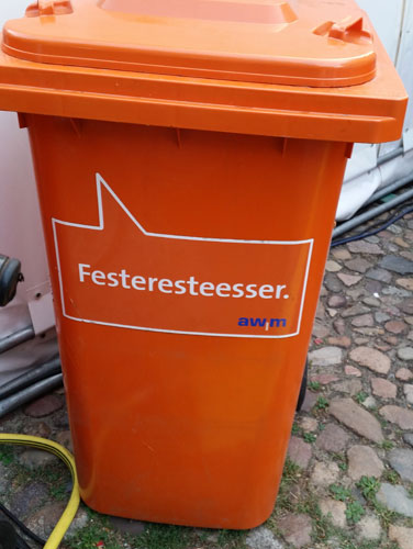 Mülleimer Münster: Festeresteesser